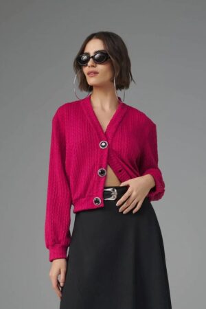 Casaco Maxi Botões Tricot Grace