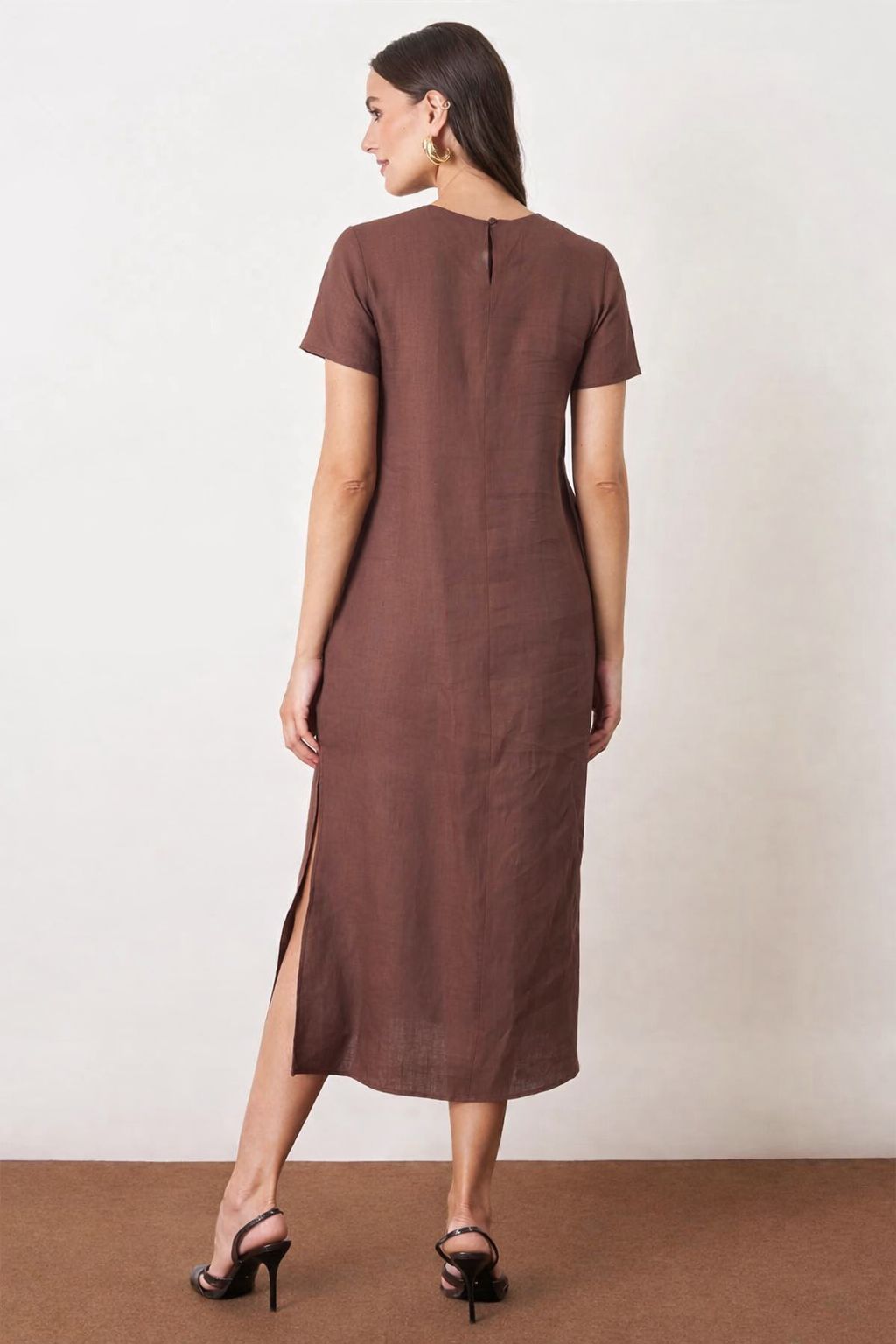 VESTIDO BASIC LINHO COM MANGA - Imagem 3