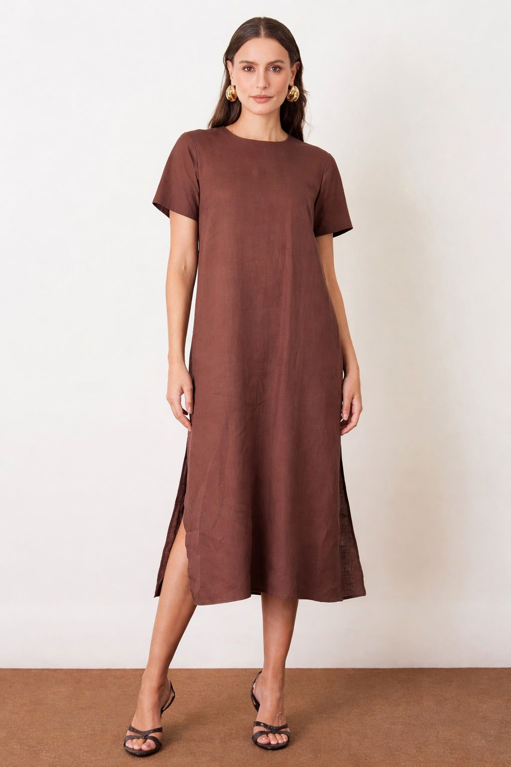 VESTIDO BASIC LINHO COM MANGA