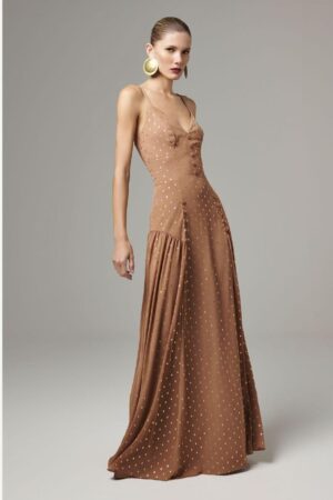VESTIDO LONGO DECOTE V