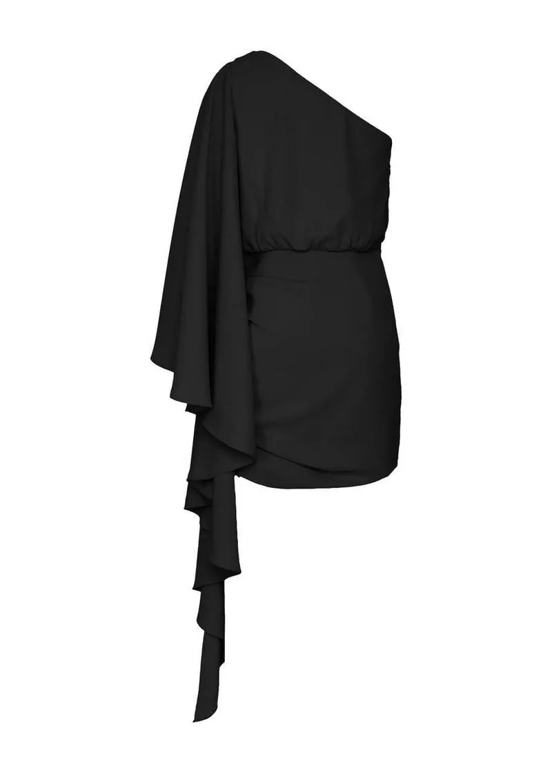 Vestido Curto Assimetrico Um Ombro Só - Imagem 7